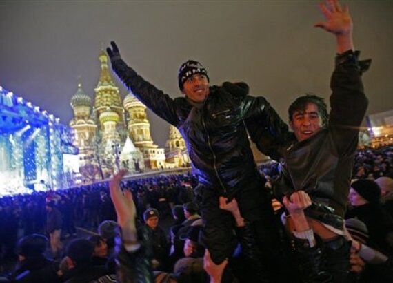 APTOPIX Russia New Year