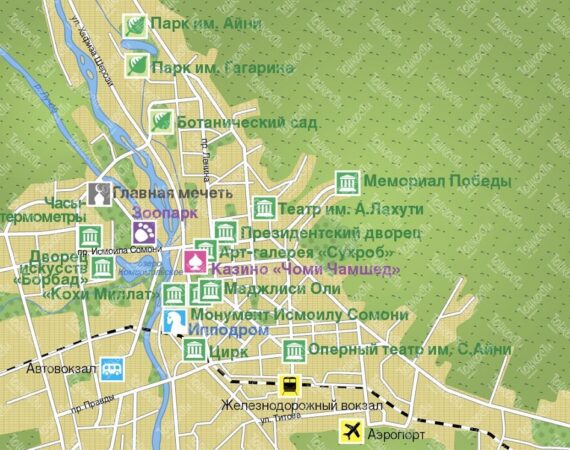 Душанбе карта