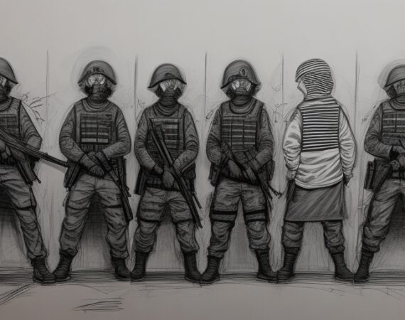 DreamShaper_v7_drawing_terrorism_and_repression_for_LGBT_peopl_0